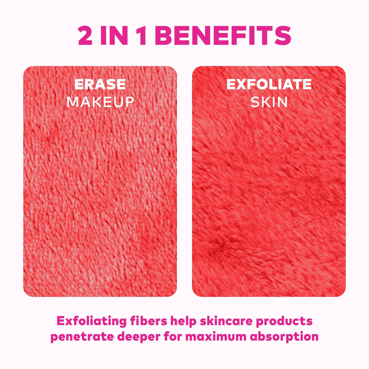 MakeUp Eraser with included laundry bag illustrating easy care and machine washability