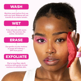 MakeUp Eraser held in hand to show scale and travel-friendly compact design