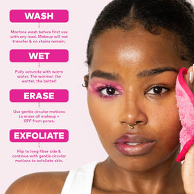 MakeUp Eraser packed in a travel pouch for eco-friendly on-the-go use