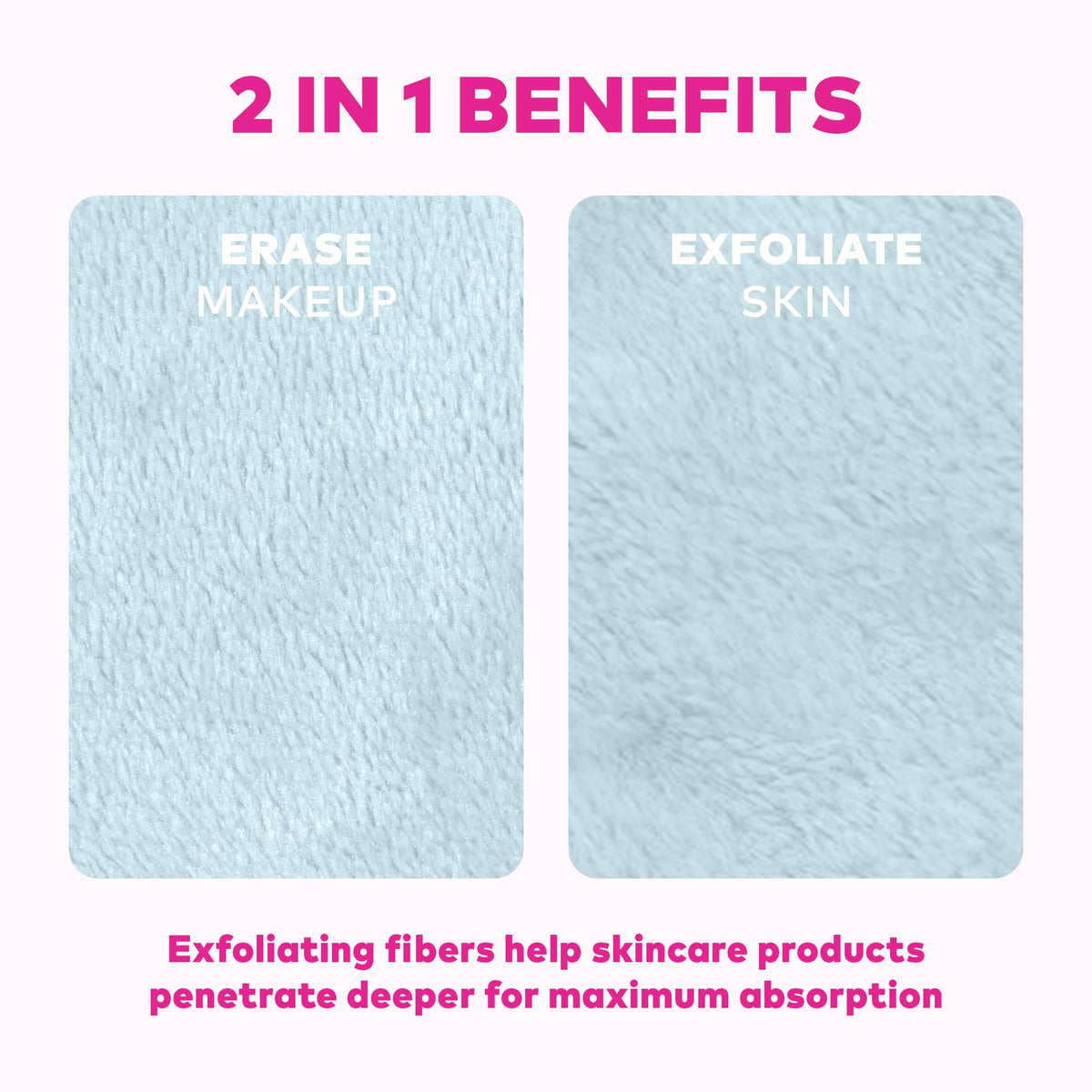 MakeUp Eraser wet and drying on rack showing easy care and reusable sustainability benefit