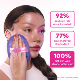 MakeUp Eraser removing waterproof mascara showing thorough, gentle lift