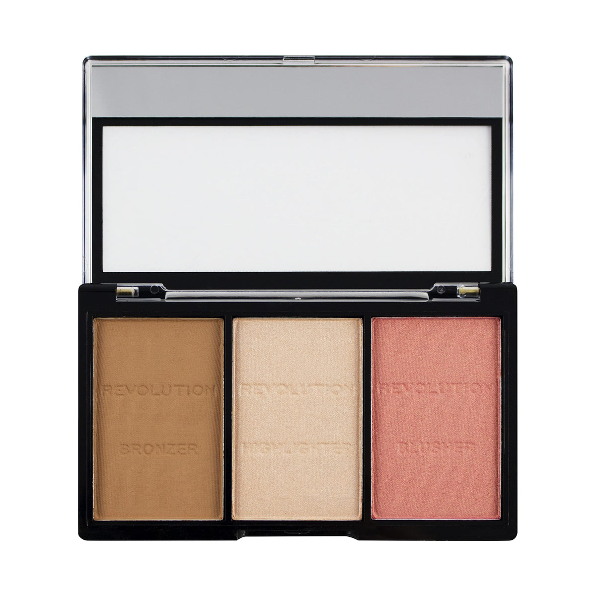 Makeup Revolution close-up texture of powders to show smooth blendability benefit