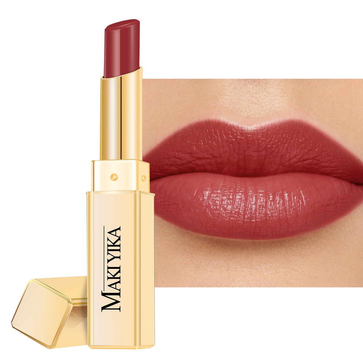 MAKI YIKA front packaging showing mauve pop shade and glossy finish