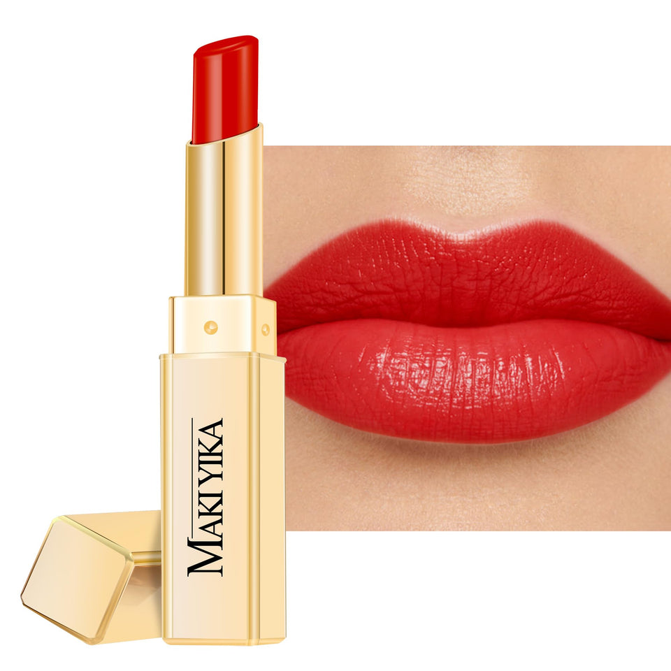 MAKI YIKA front packaging showing red shade and sleek tube, easy-to-carry