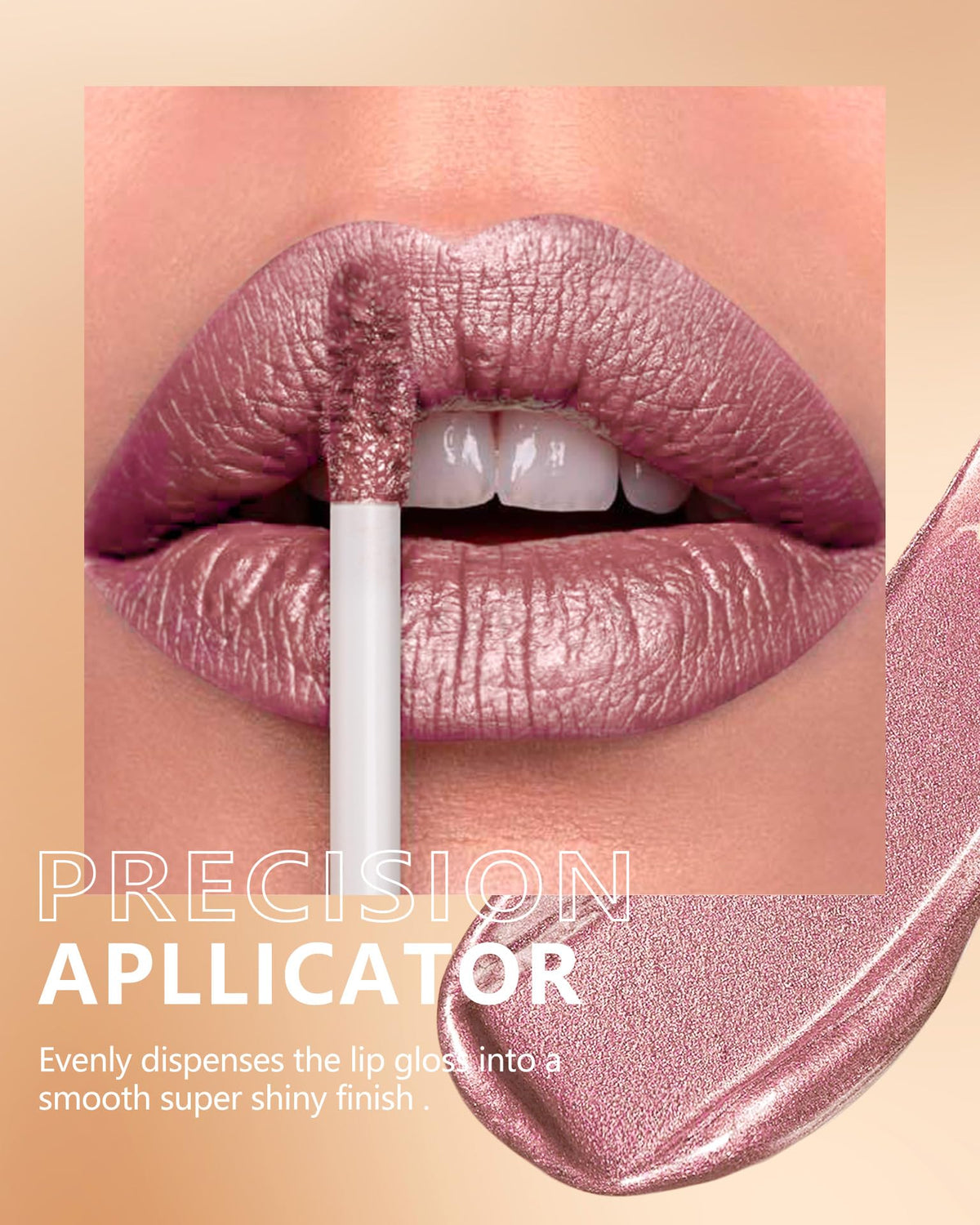 MAKI YIKA lipstick on model lips showing reflective finish for glam look