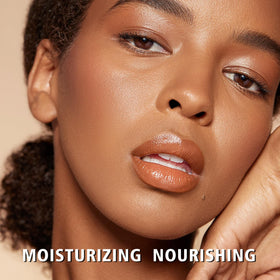 MAKI YIKA creamy texture swatch on hand showing glossy finish benefit: buildable color