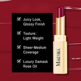 MAKI YIKA open twist lipstick tip revealing creamy applicator for easy application