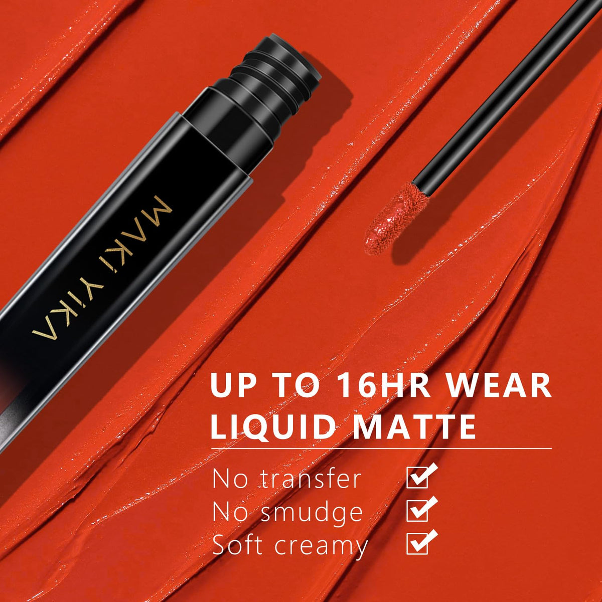 MAKI YIKA texture swipe on paper showing creamy formula and weightless finish