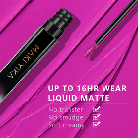MAKI YIKA pink swatch on arm demonstrating true color payoff