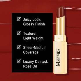MAKI YIKA texture close-up showing glossy creamy finish and hydrated appearance