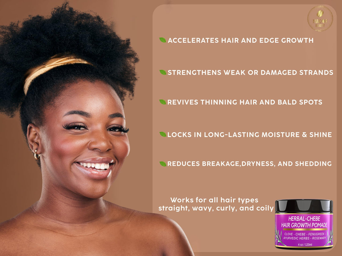 MAKOF BEAUTY applying grease to edges for sleek hold and reduced breakage