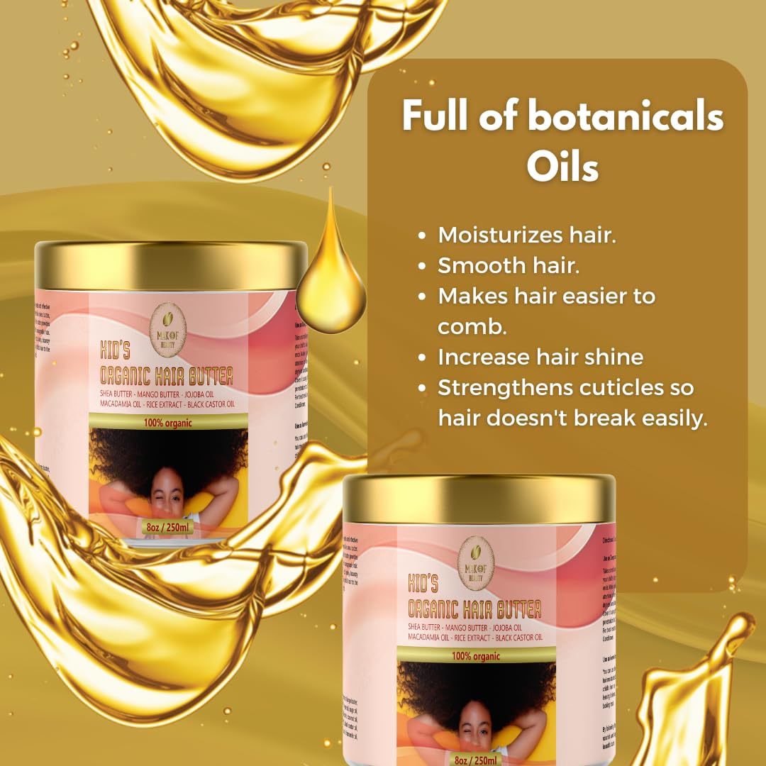 Parent demonstrating MAKOF BEAUTY detangling hair with less breakage