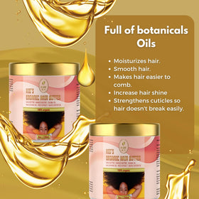Parent demonstrating MAKOF BEAUTY detangling hair with less breakage