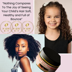 MAKOF BEAUTY parent giving jar to child suggesting safe, parent-approved care
