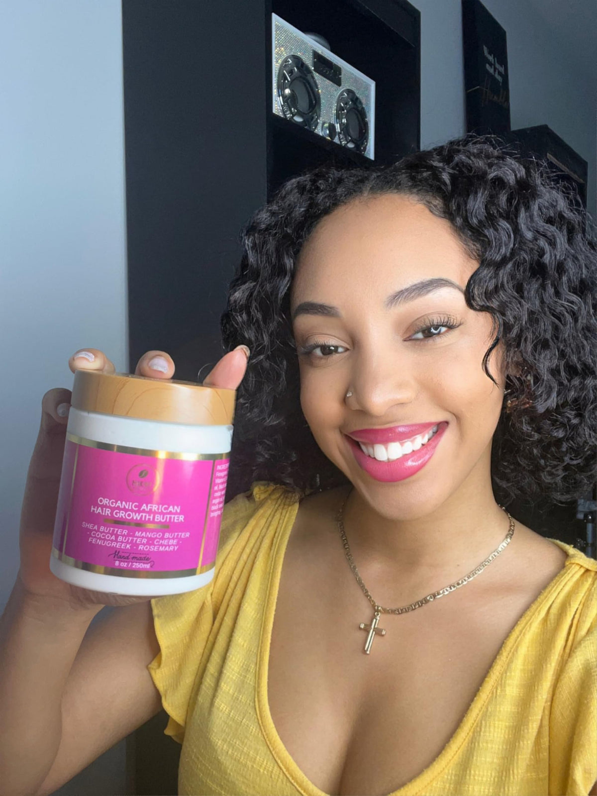 MAKOF BEAUTY sealing a protective style to lock in moisture