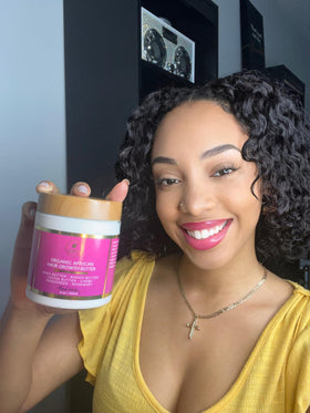 MAKOF BEAUTY sealing a protective style to lock in moisture