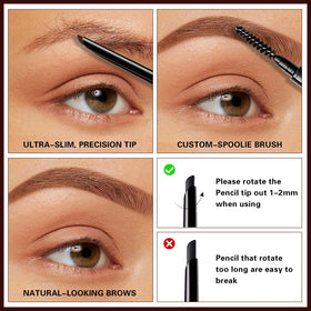 Maksure shade 03 light brown label showing color match for fair brows