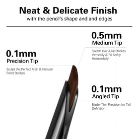 Maksure built-in spoolie brush detail blends product for natural finish