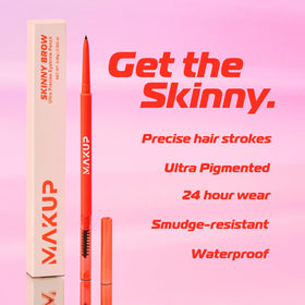 Makup Beauty dual-ended spoolie blending brow strokes for soft, natural finish