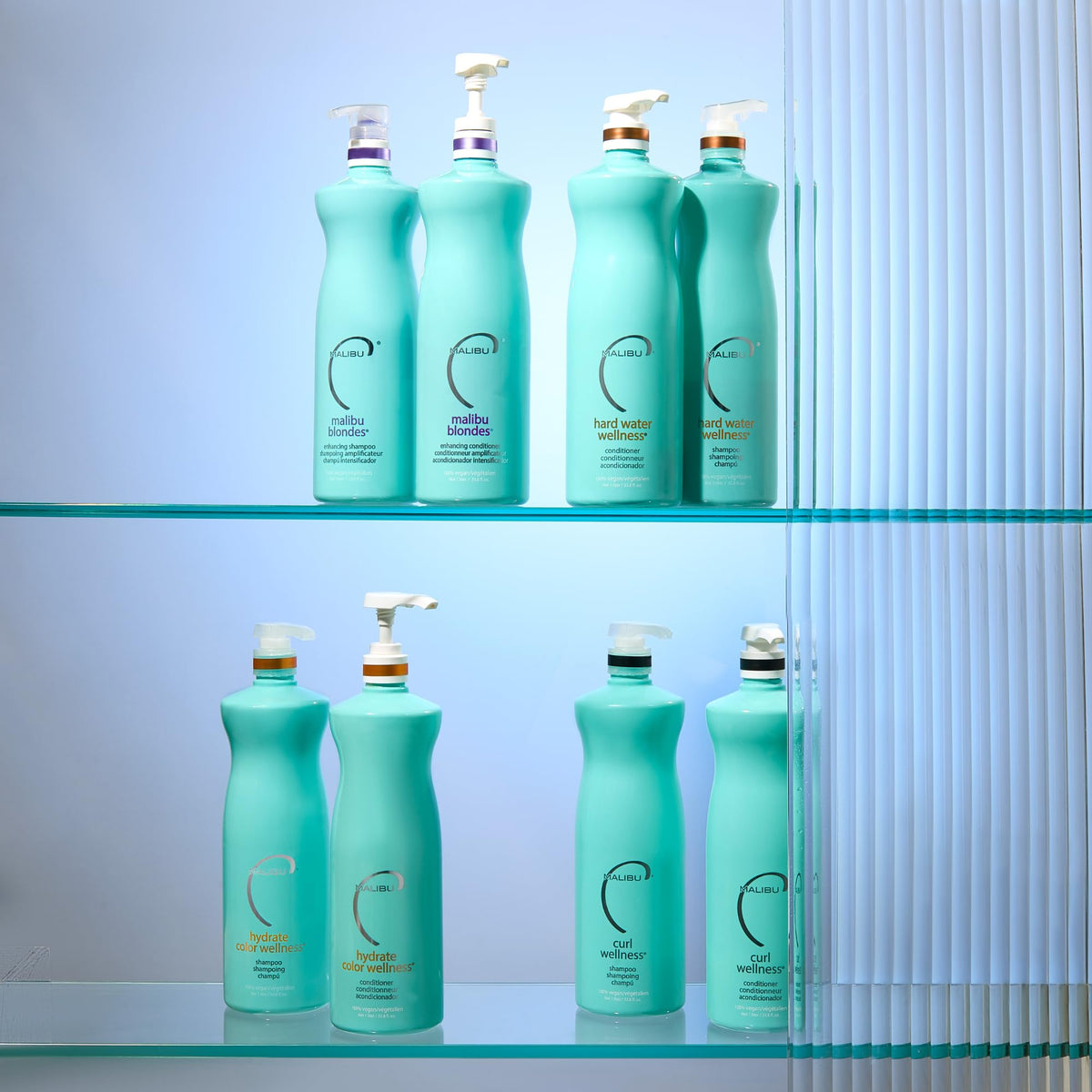 Malibu C conditioner applied to mid-lengths enhancing manageability