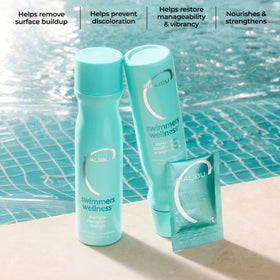Malibu C label close-up highlighting chelating ingredients and benefits