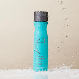 Malibu C pump top and label highlighting easy dispensing benefit