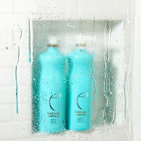 Malibu C shampoo pump detail with easy dispensing for shower use