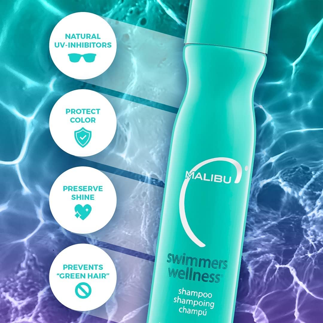 Malibu C bottle in a hand to show 3.4oz travel size and easy carry