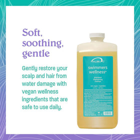 Malibu C pump dispensing shampoo, demonstrates easy use and controlled application