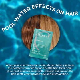 Malibu C treatment applied to wet hair showing gentle detox and shine benefit