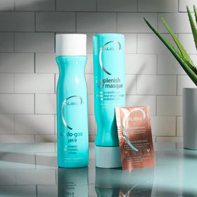 Malibu C before-and-after hair image showing restored shine and manageability