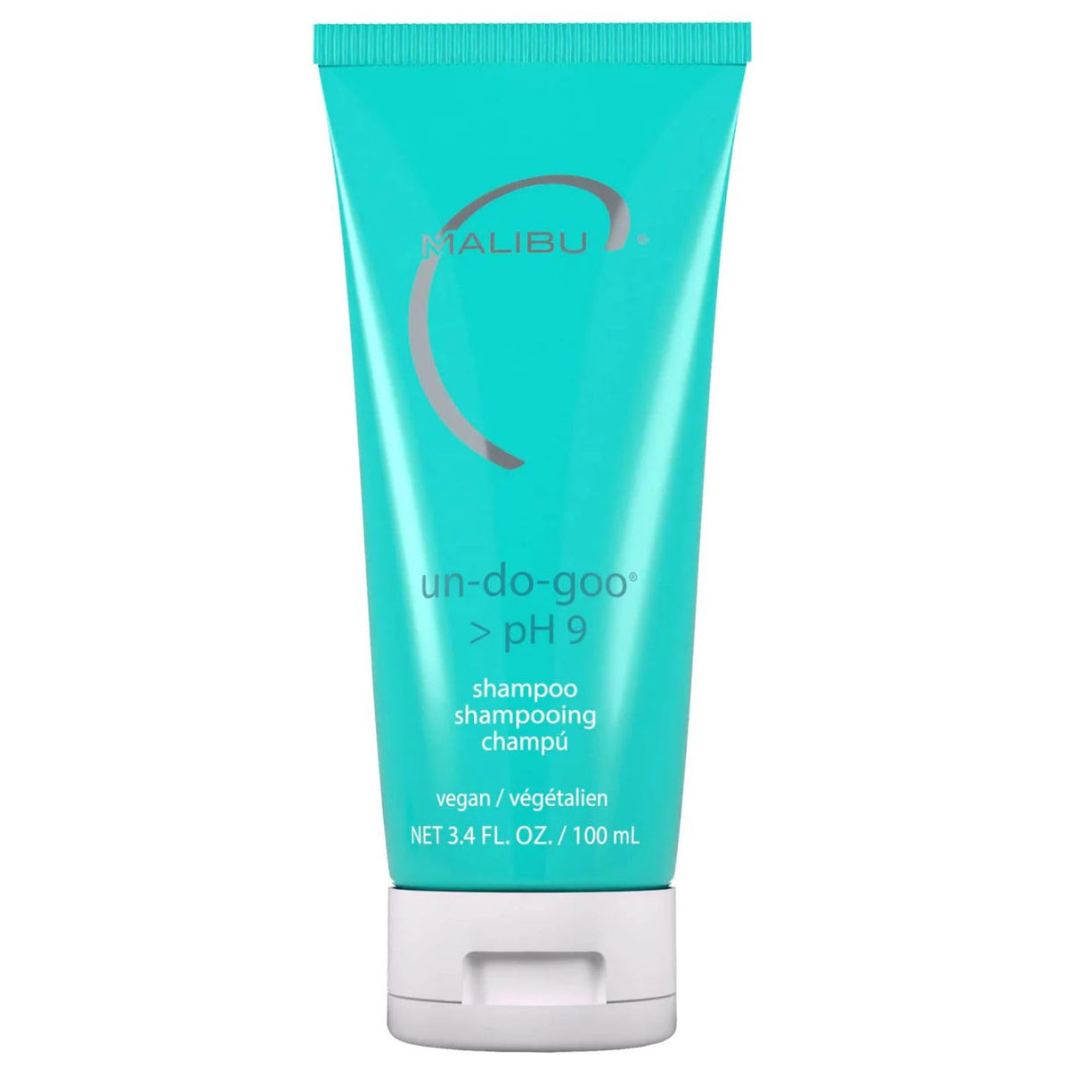 Malibu C front packaging travel-size bottle showing product benefits