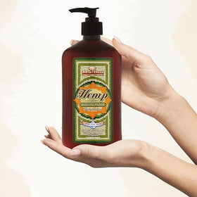Malibu Hemp lotion texture swipe on skin, showing creamy fast-absorbing finish