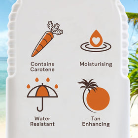Malibu oil texture close-up showing glossy finish and hydrated skin look