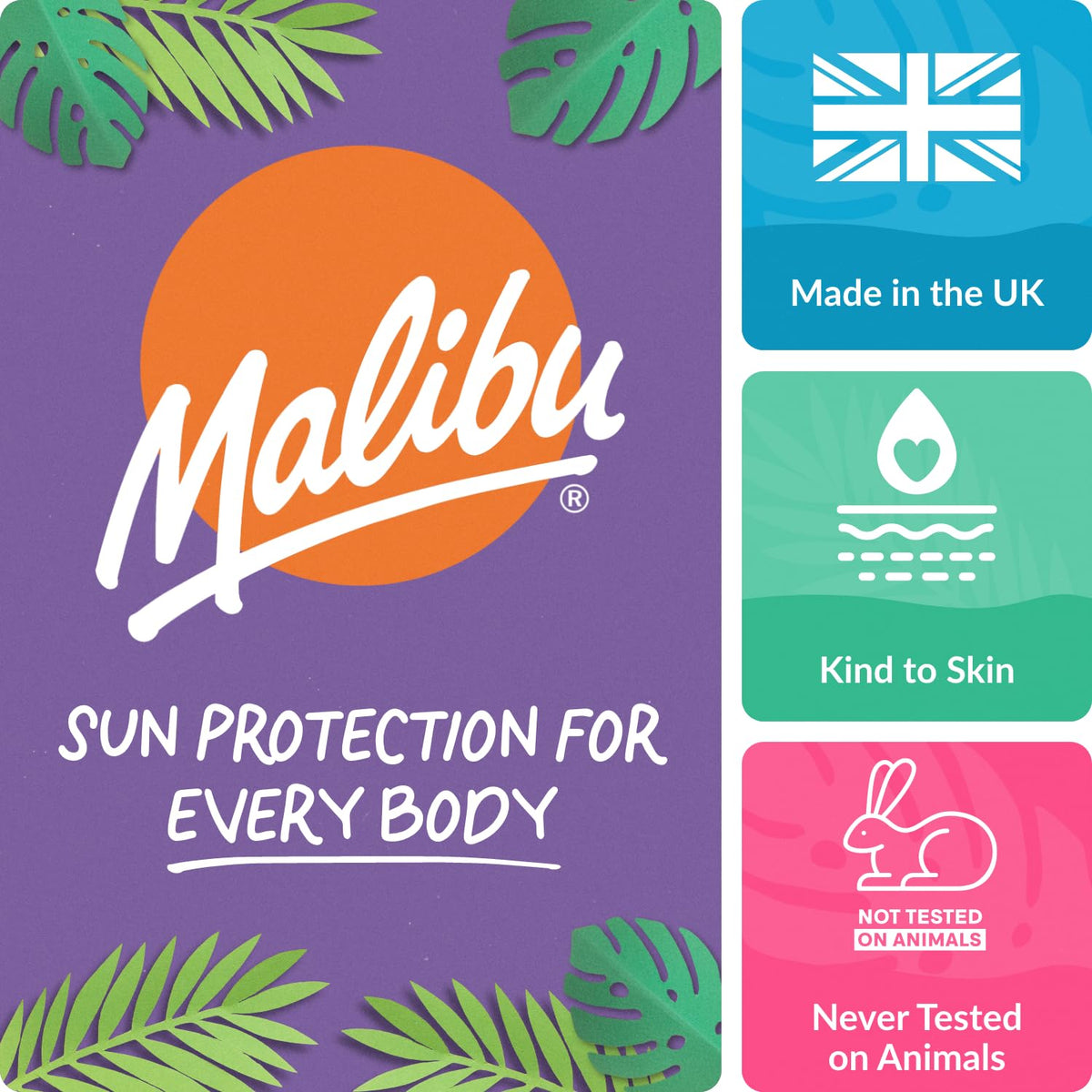 Malibu Sun in a beach bag with towel, ideal for outdoor tanning convenience