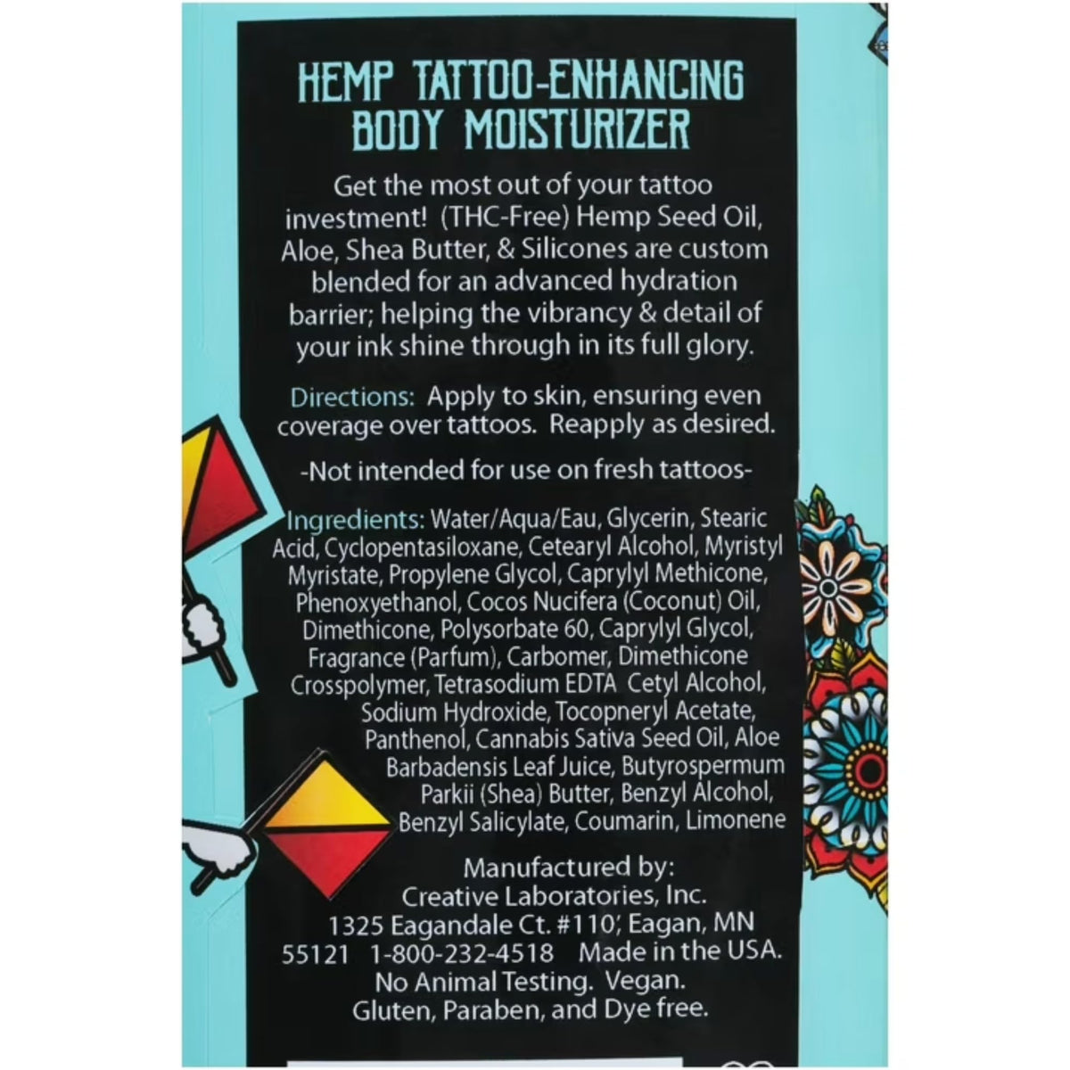 MalibuHemp Tan being applied to tattooed arm for enhanced color and hydration