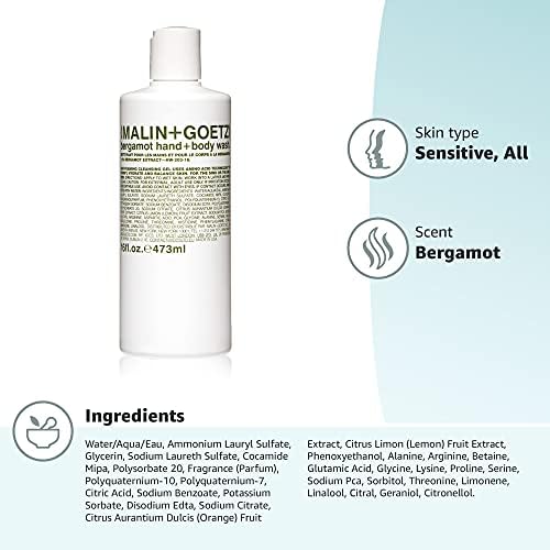 MALIN+GOETZ clear gel texture highlighting gentle formula and hydrating feel benefit
