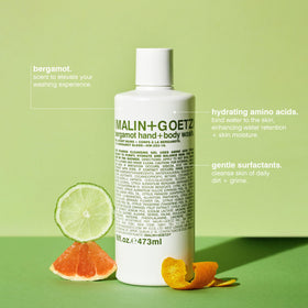 MALIN+GOETZ pump detail offering easy dispensing and controlled usage benefit