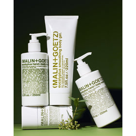 MALIN+GOETZ scrub applied on hand demonstrating gentle exfoliation benefit
