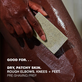 MALIN+GOETZ volcanic pumice and jojoba texture detail revealing gentle buffing