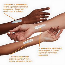 MALIN+GOETZ applied to face during a morning routine illustrating compatible under-makeup wear