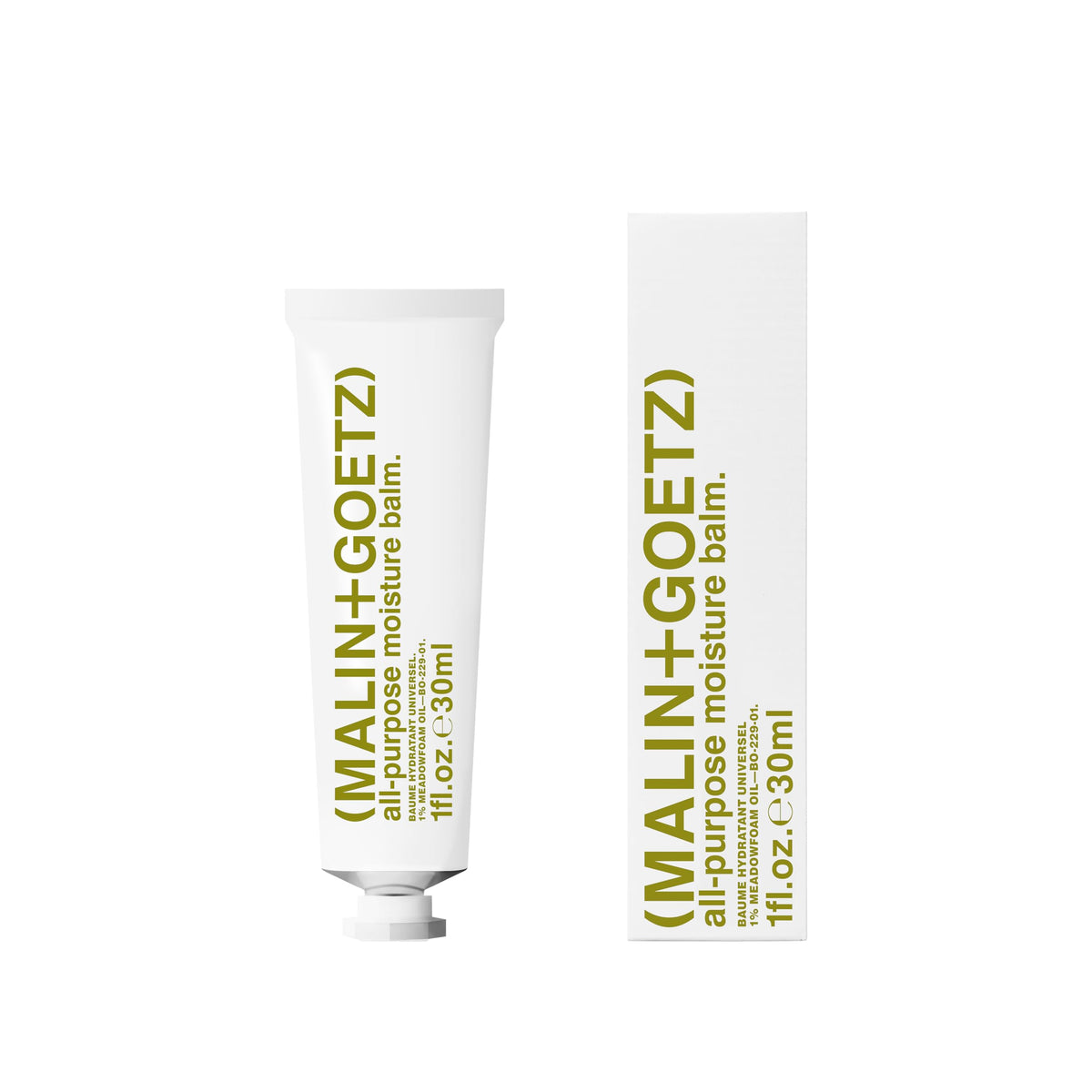 MALIN+GOETZ front tube showing compact travel-friendly design and branding