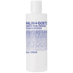 MALIN+GOETZ front bottle showing cleanser packaging and clear branding benefit: recognisable product