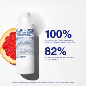 MALIN+GOETZ gel texture on surface showing lightweight consistency and hydrating feel benefit