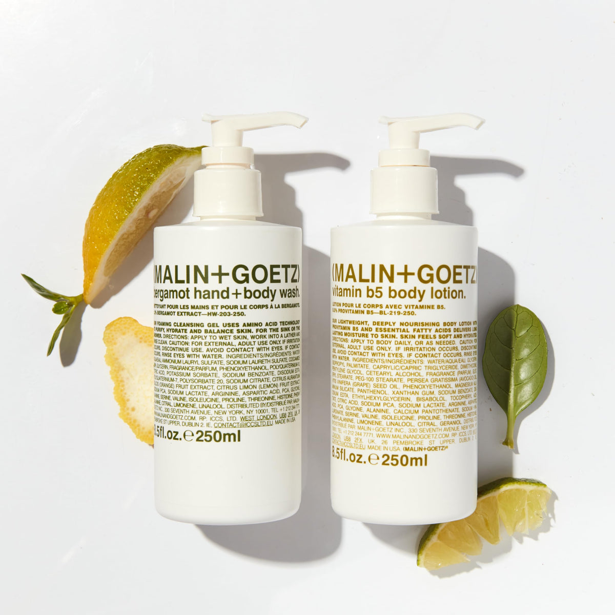 MALIN+GOETZ applying lotion to arm to show quick hydration and non-greasy finish