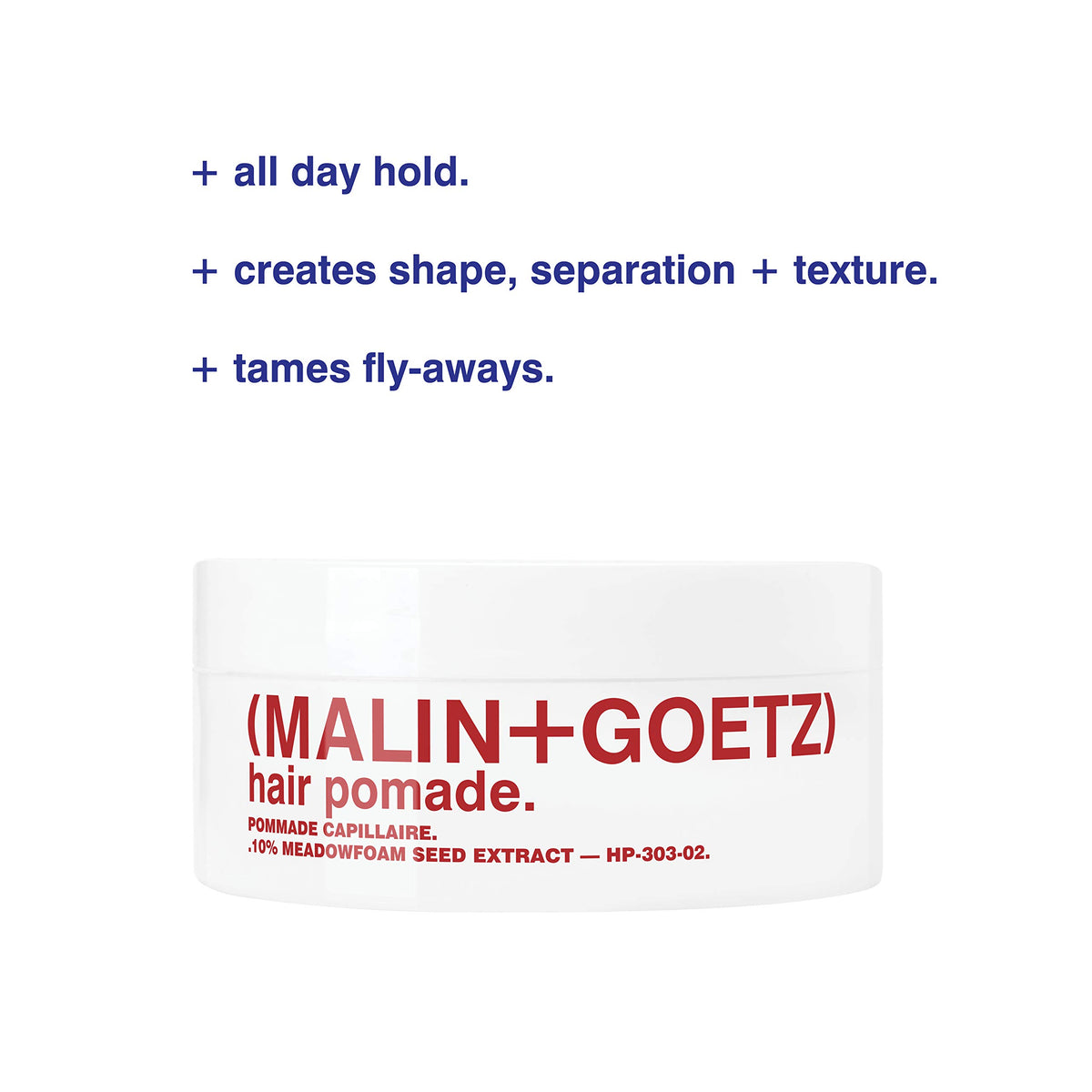 MALIN+GOETZ jar in hand to show compact 2 oz scale and travel-friendly convenience
