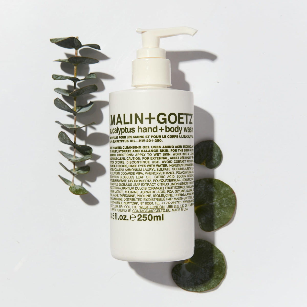 MALIN+GOETZ label detail showing ingredients and clear brand-focused transparency