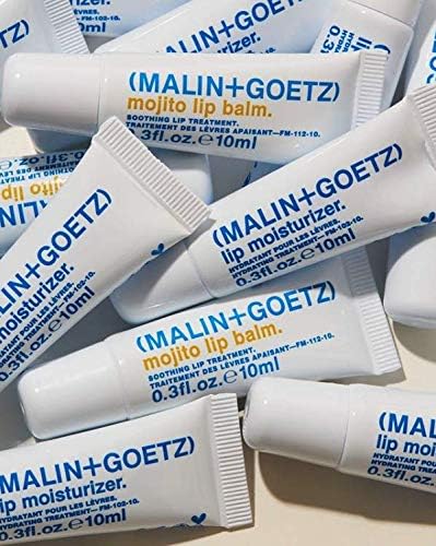 MALIN+GOETZ label detail showing ingredient list and vegan cruelty-free benefits