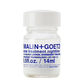 MALIN+GOETZ front packaging showing bottle and label, clear targeted use benefit