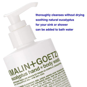 MALIN+GOETZ pump dispensing foam demonstrating easy use and generous lather